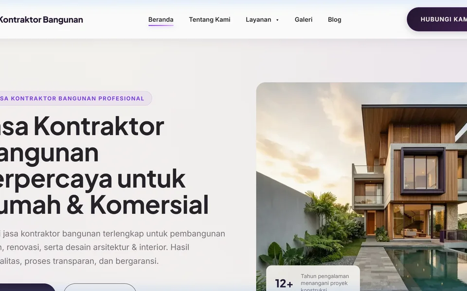 Website Kontraktor Bangunan Indonesia